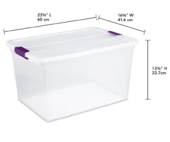 66-Quart Clear Latch Storage Tote -Cuisinart Store 170005493 2