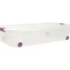 60-Quart Clear Underbed Wheeled Latch Storage Tote 
