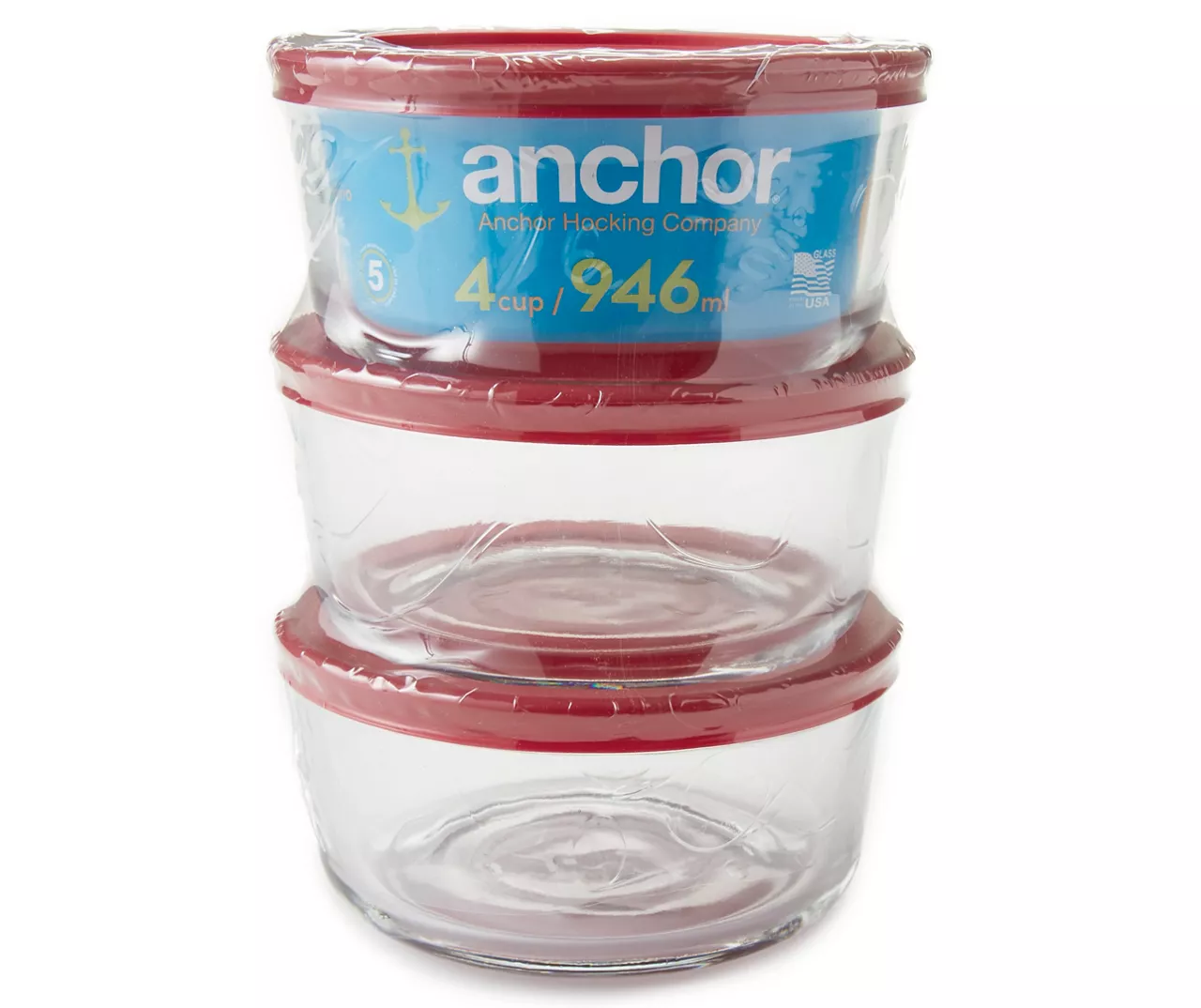 Glass Storage 3-Container Set With Lids 2 Glass Storage 3-Container Set With Lids - Image 2