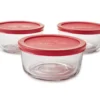 Glass Storage 3-Container Set With Lids