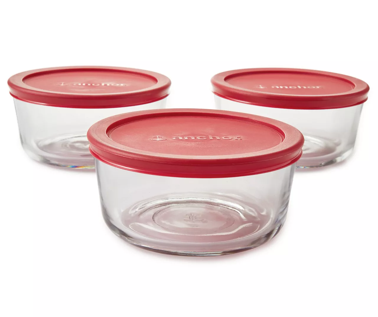 Glass Storage 3-Container Set With Lids 1 Glass Storage 3-Container Set With Lids