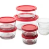 Glass Food Storage Set With Lids, 16-Piece
