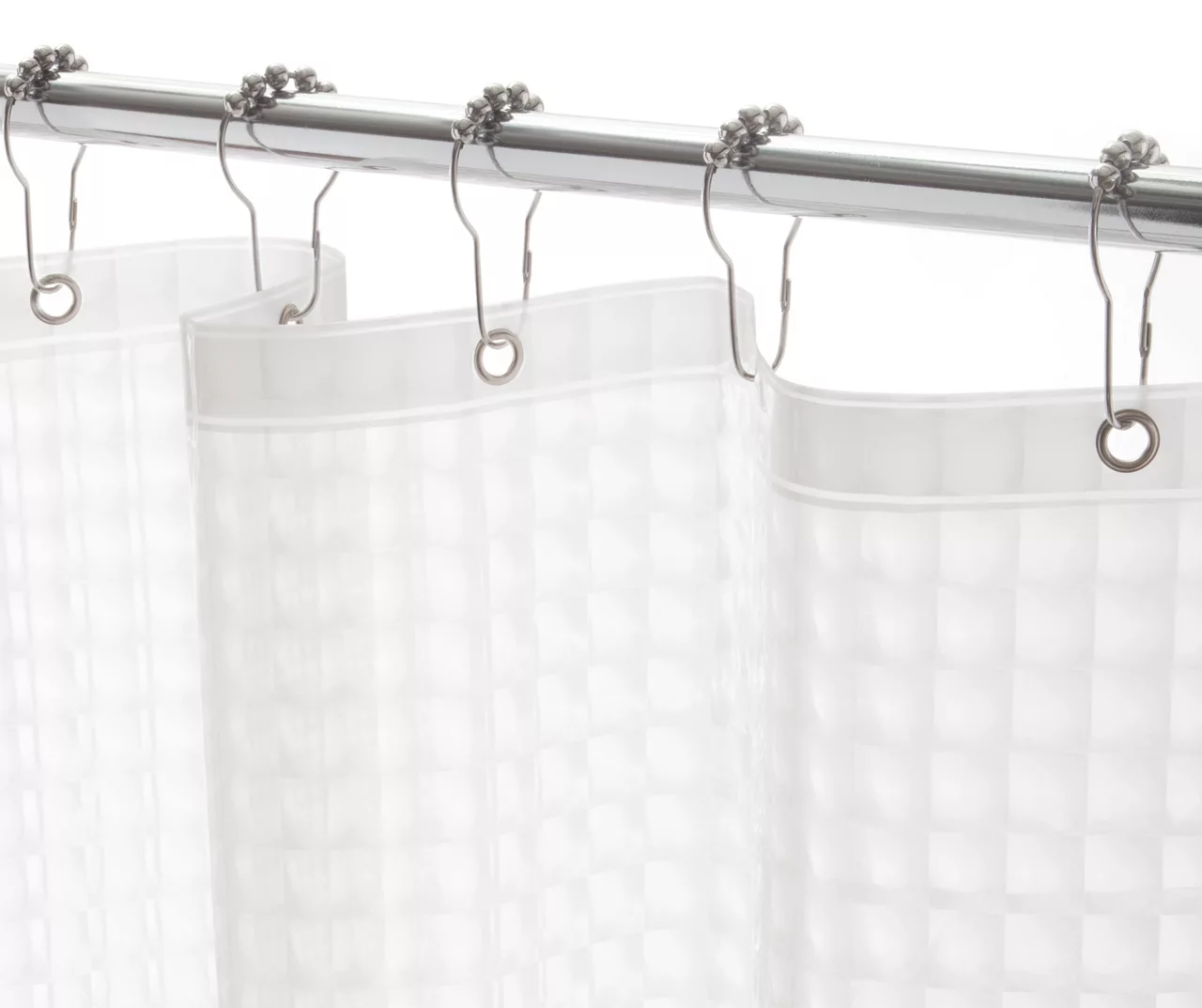 Clear Embossed PEVA Medium Weight Shower Liner 1 Clear Embossed PEVA Medium Weight Shower Liner