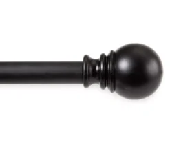 Black Cafe Ball Curtain Rod, (30" - 84")