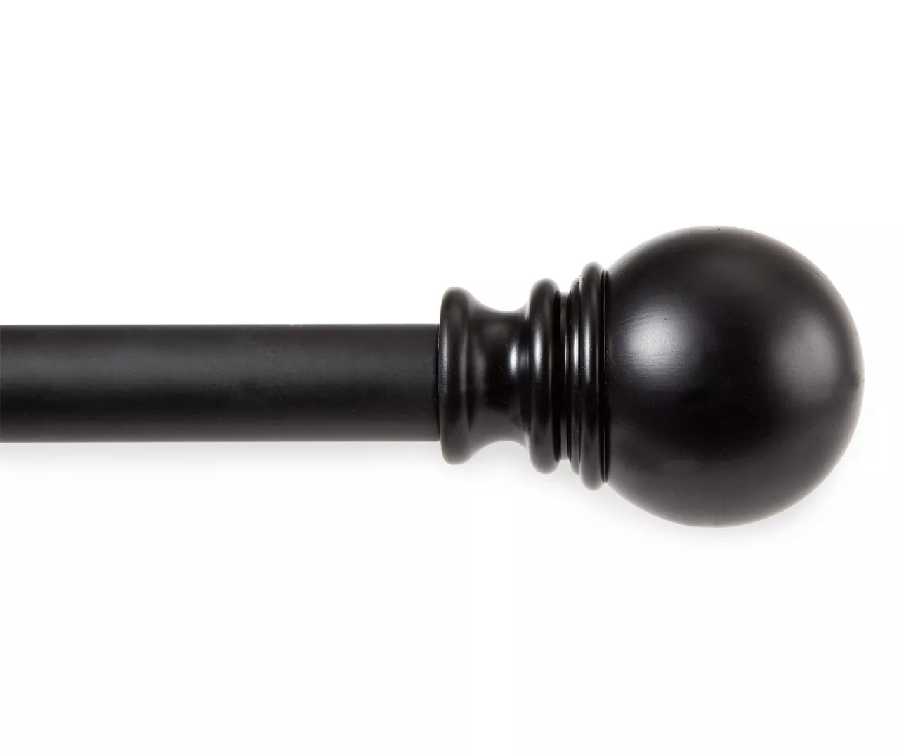 Black Cafe Ball Curtain Rod, (30" - 84") 1 Black Cafe Ball Curtain Rod, (30" - 84")
