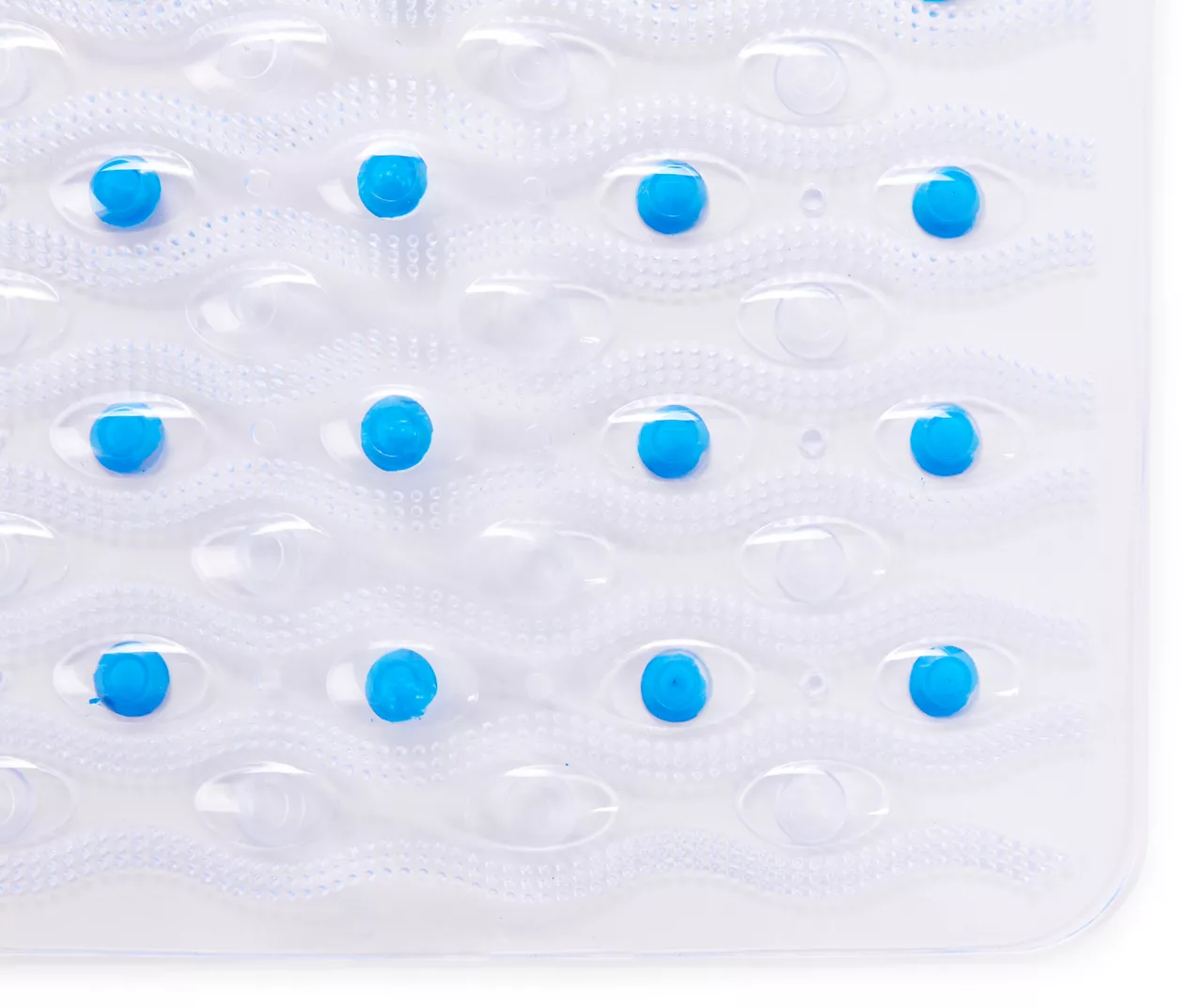 Non-Slip Semi-Brushed Bath Shower And Tub Mat With Suction Cups, Clear Blue 2 Non-Slip Semi-Brushed Bath Shower And Tub Mat With Suction Cups, Clear Blue - Image 2