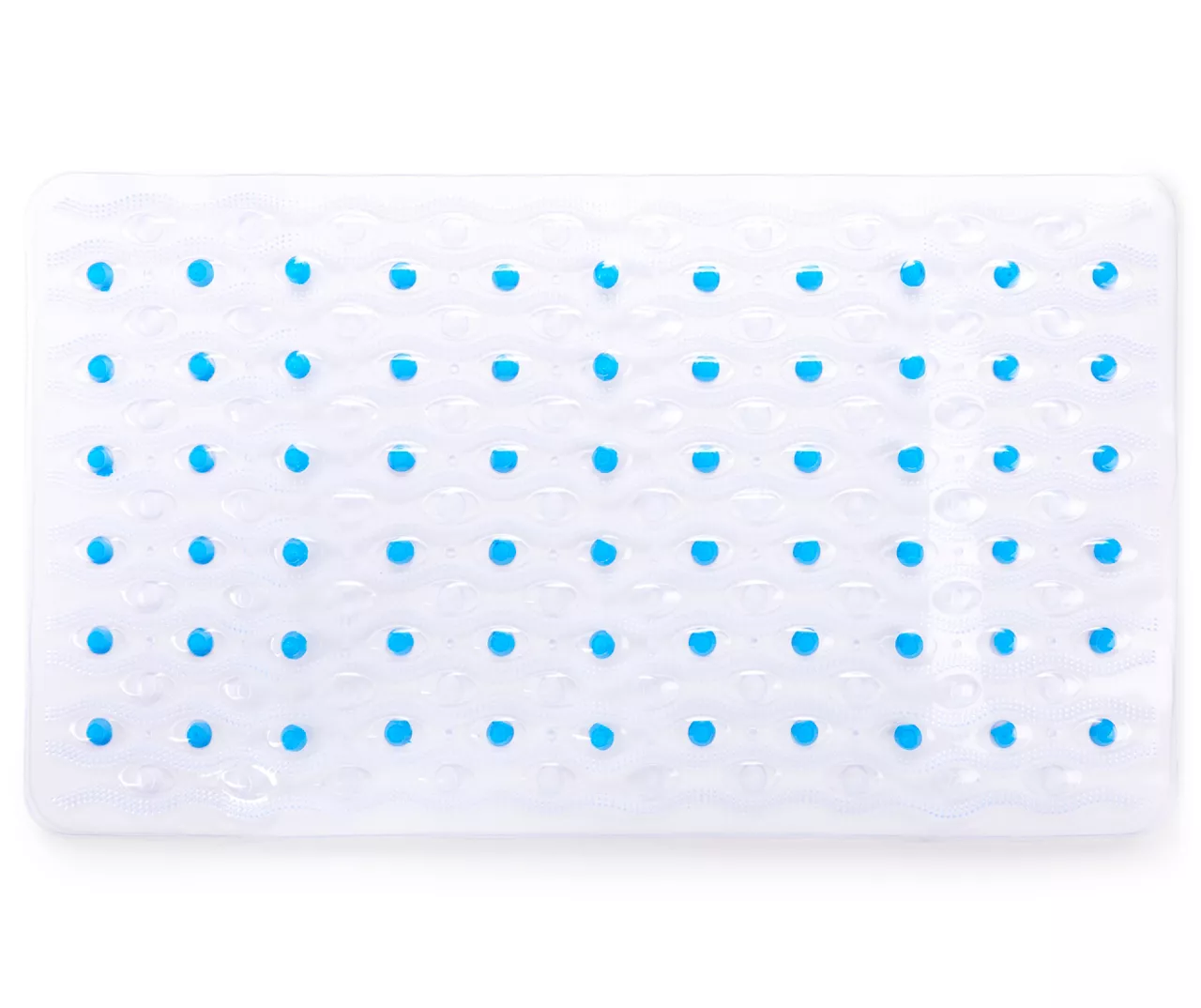 Non-Slip Semi-Brushed Bath Shower And Tub Mat With Suction Cups, Clear Blue 1 Non-Slip Semi-Brushed Bath Shower And Tub Mat With Suction Cups, Clear Blue