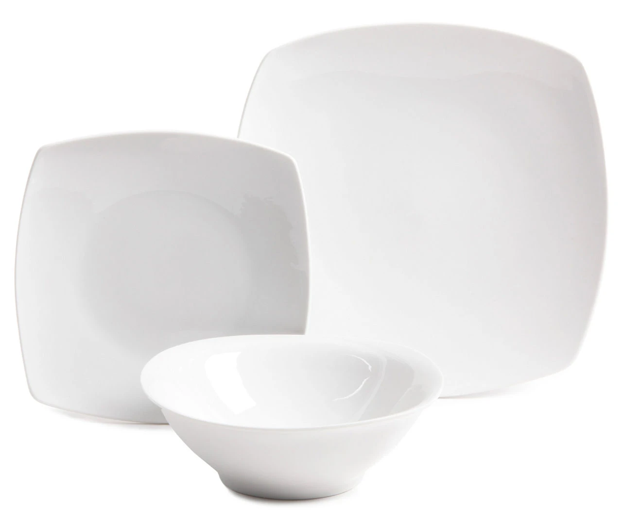 White Square 12-Piece Dinnerware Set 1 White Square 12-Piece Dinnerware Set