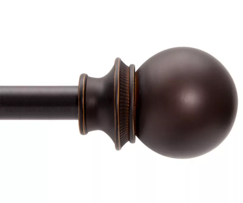Birkin Oil Rubbed Bronze Adjustable Curtain Rod, (42" - 120") 1 Birkin Oil Rubbed Bronze Adjustable Curtain Rod, (42" - 120")