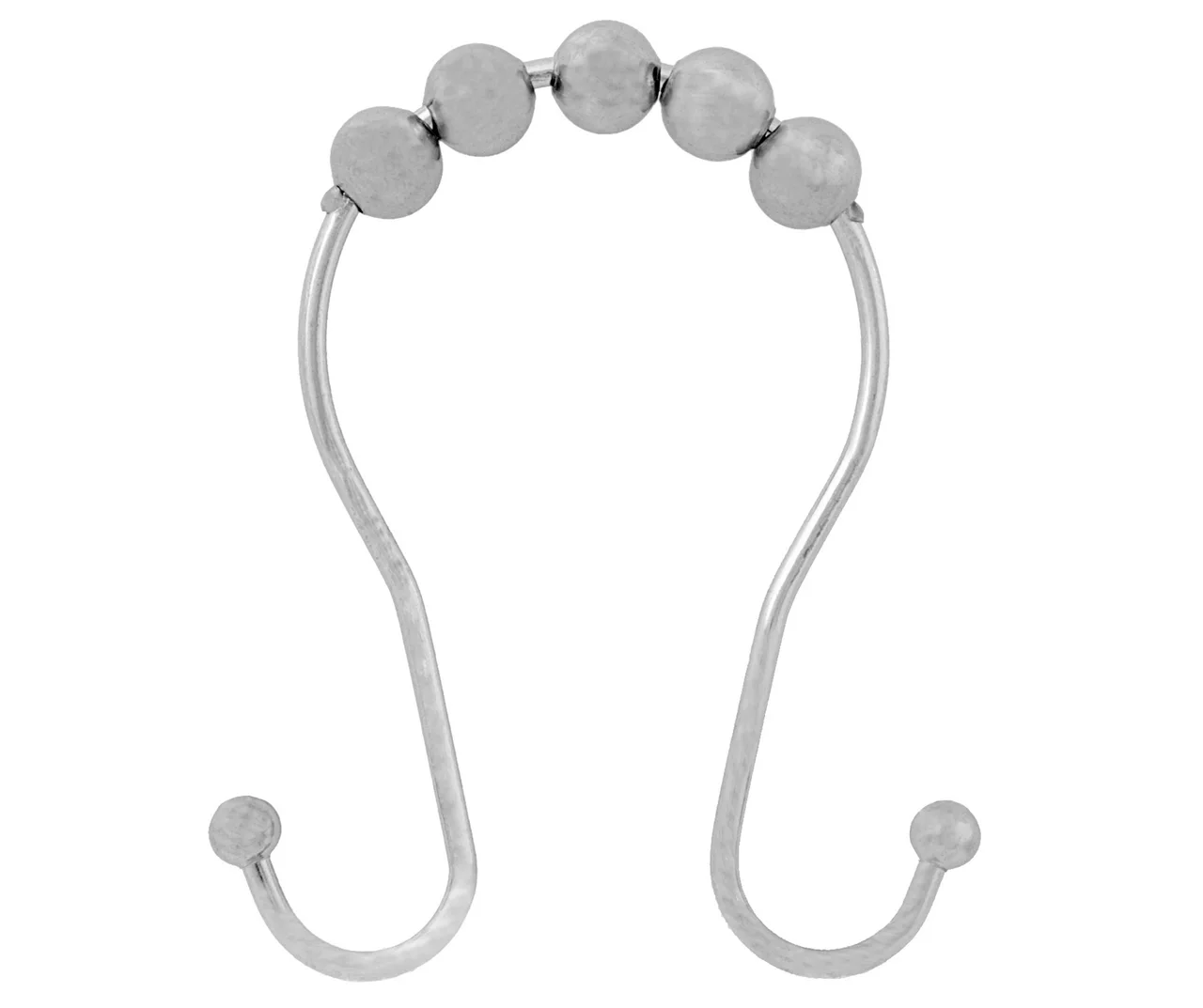 Double Roller Ball Rust Proof Shower Curtain Hooks Set 1 Double Roller Ball Rust Proof Shower Curtain Hooks Set