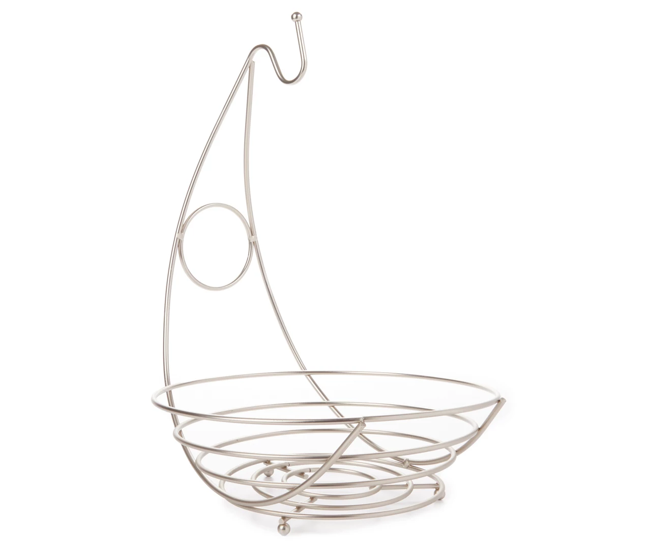 Satin Nickel Banana Tree & Fruit Basket 1 Satin Nickel Banana Tree & Fruit Basket