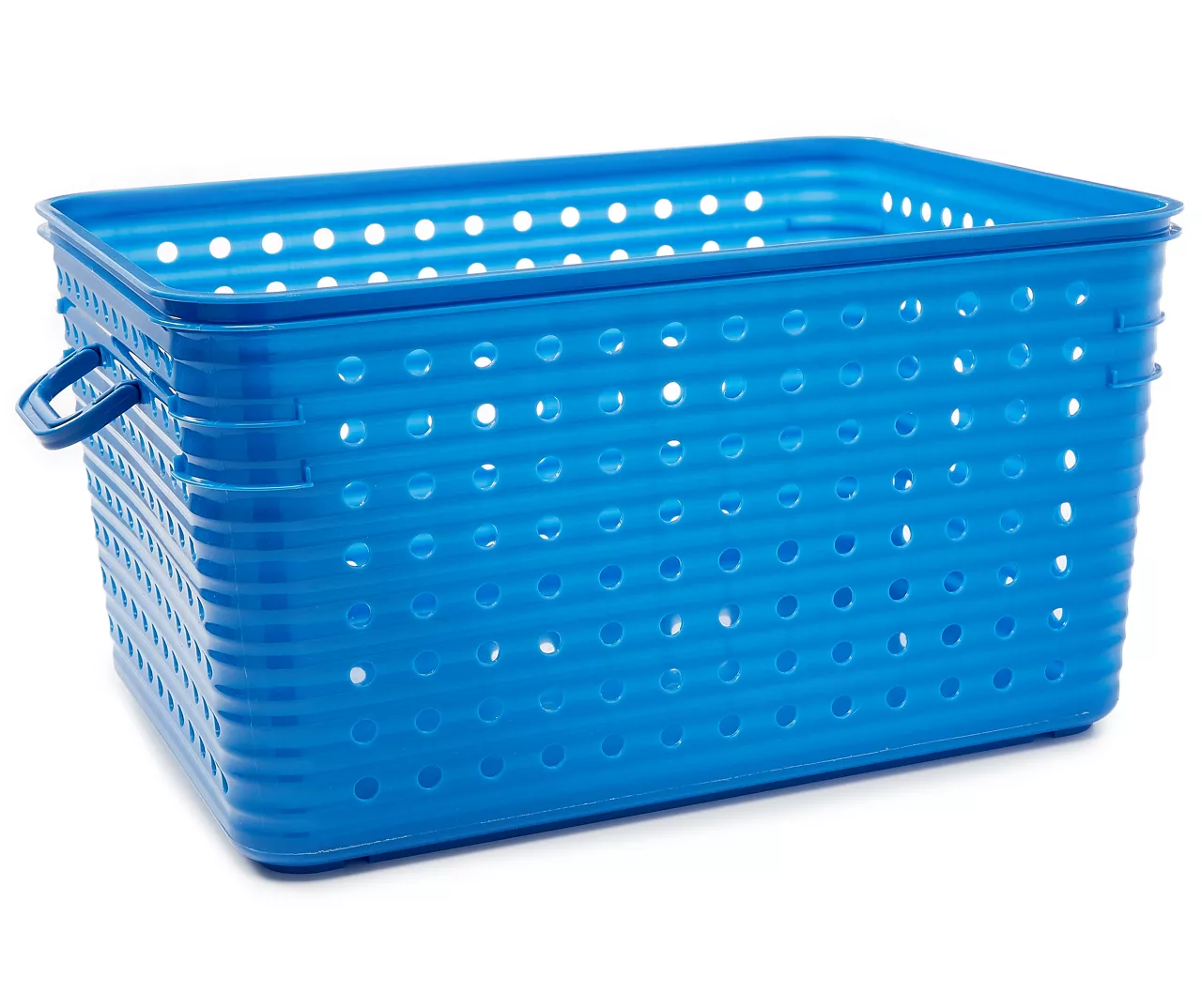 Blue Cutout Dots Storage Basket, (22") 1 Blue Cutout Dots Storage Basket, (22")