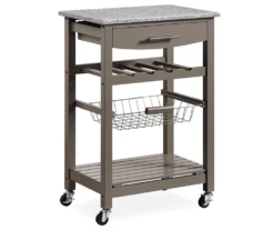 Smith Granite Top Kitchen Cart With Storage Basket -Cuisinart Store 810389660 1