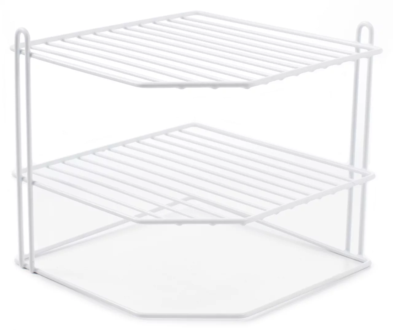 White Wire 3-Tier Corner Counter Rack 1 White Wire 3-Tier Corner Counter Rack