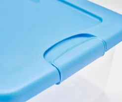 Clear & Summer Blue Latching Storage Tote -Cuisinart Store 810390764 810390814 A8 1