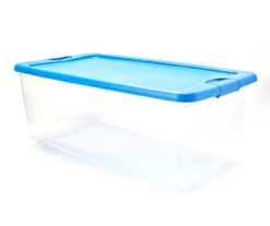 Clear & Summer Blue Latching Storage Tote -Cuisinart Store 810390805 A0 1