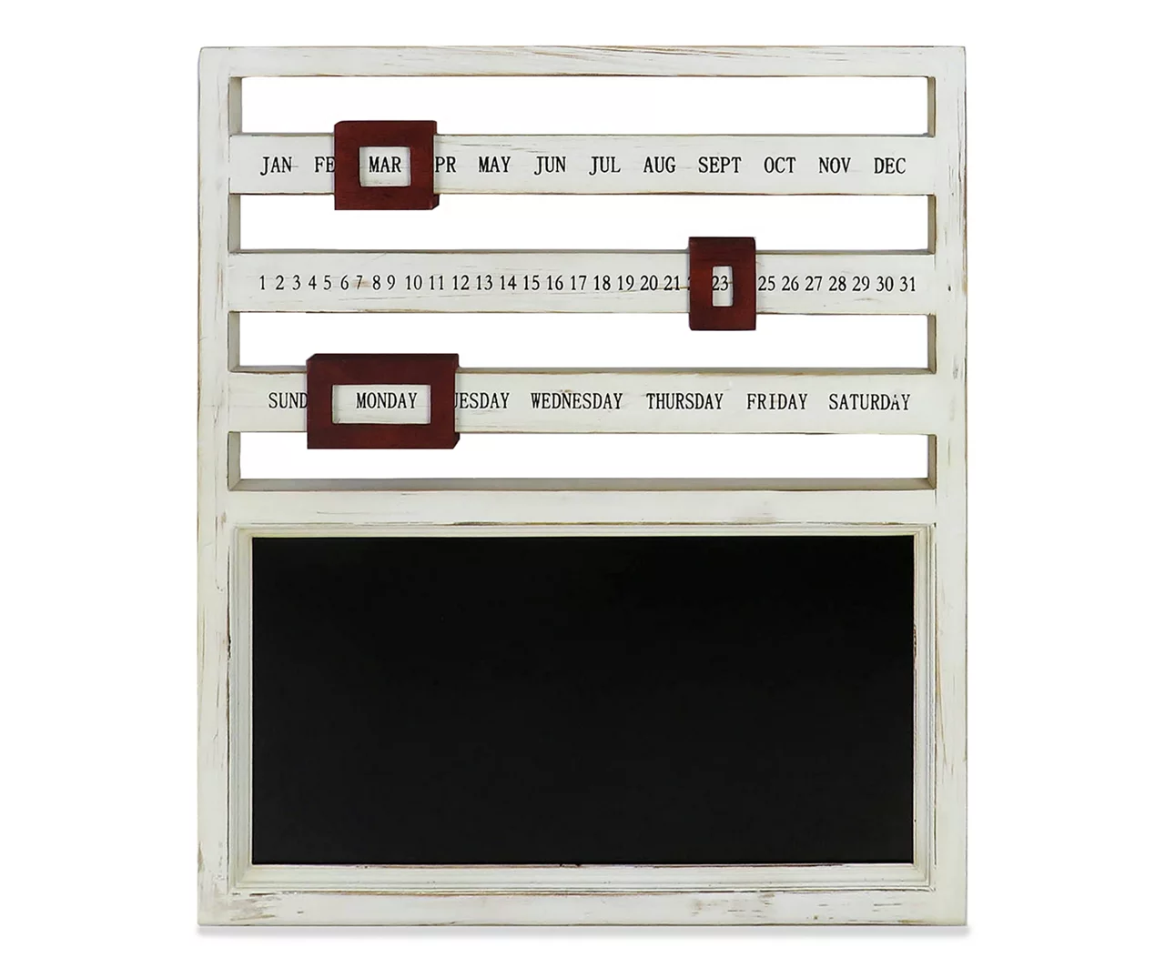 Wooden Sliding Calendar & Chalkboard 1 Wooden Sliding Calendar & Chalkboard