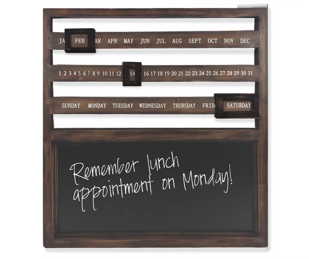 Brown Wood Calendar Slide Chalkboard 1 Brown Wood Calendar Slide Chalkboard