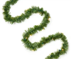 18' Clear Pre-Lit Pine Garland