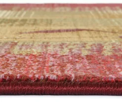 Gilson Red & Tan Area Rug, (5'3" X 7'6") -Cuisinart Store 810413013 5