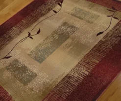 Gilson Red & Tan Area Rug, (5'3" X 7'6") -Cuisinart Store 810413013 7