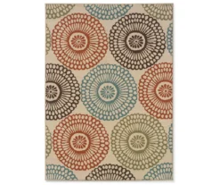 Somerville Beige Outdoor Area Rug, (3'7" X 5'6")
