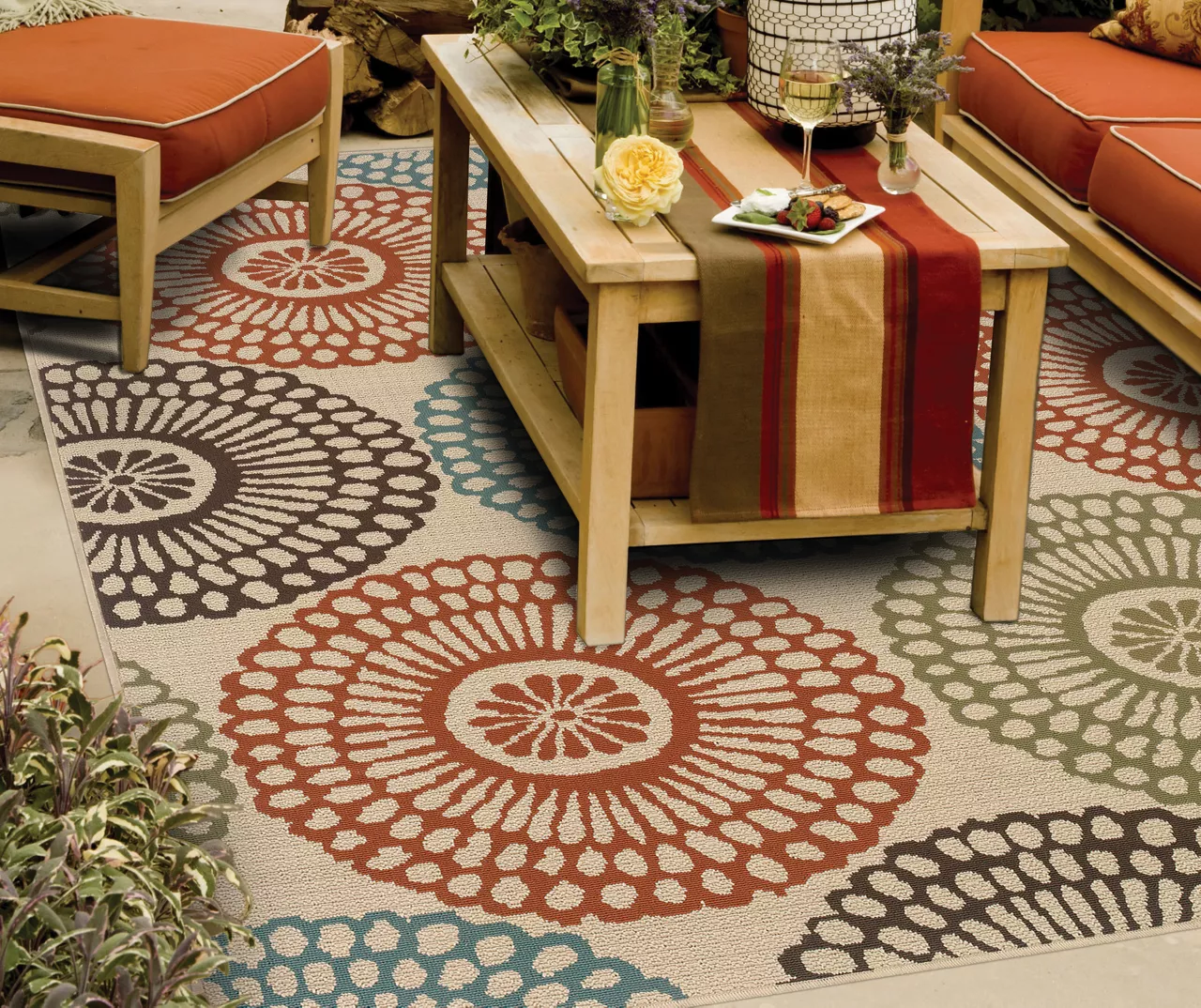 Somerville Beige Outdoor Area Rug, (3'7" X 5'6") 7 Somerville Beige Outdoor Area Rug, (3'7" X 5'6") - Image 7