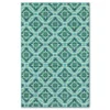 Halsey Blue & Green Outdoor Area Rug, (5'3" X 7'6")