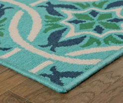 Halsey Blue & Green Outdoor Area Rug, (5'3" X 7'6") 9 Halsey Blue & Green Outdoor Area Rug, (5'3" X 7'6") -Cuisinart Store 810413050 2