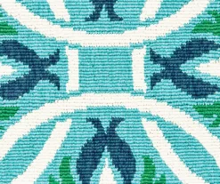 Halsey Blue & Green Outdoor Area Rug, (5'3" X 7'6") 11 Halsey Blue & Green Outdoor Area Rug, (5'3" X 7'6") -Cuisinart Store 810413050 4
