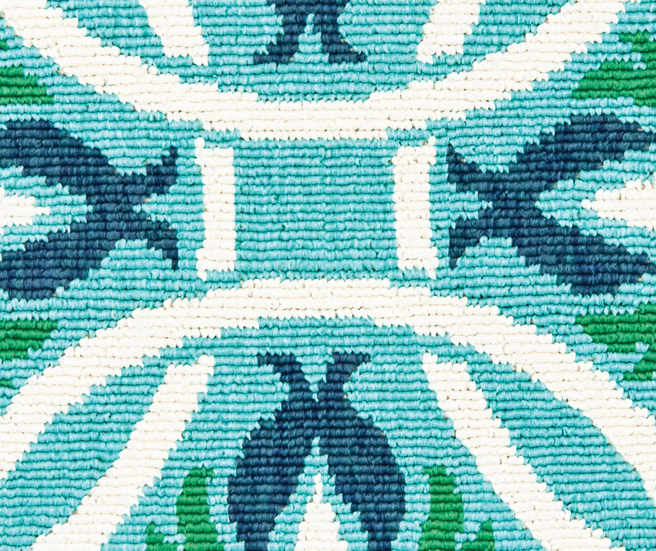 Halsey Blue & Green Outdoor Area Rug, (5'3" X 7'6") 5 Halsey Blue & Green Outdoor Area Rug, (5'3" X 7'6") - Image 5