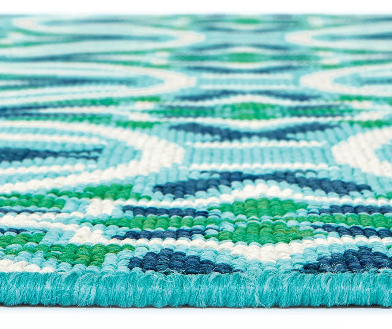 Halsey Blue & Green Outdoor Area Rug, (5'3" X 7'6") 6 Halsey Blue & Green Outdoor Area Rug, (5'3" X 7'6") - Image 6
