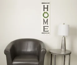 "Home" Wreath Whitewash Long Wall Plaque 5 "Home" Wreath Whitewash Long Wall Plaque -Cuisinart Store 810414781 2