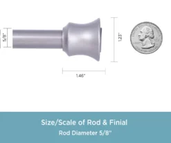 Graphite Twist & Fit No Tools Tension Window Curtain Rod, (28" - 48") 8 Graphite Twist & Fit No Tools Tension Window Curtain Rod, (28" - 48") -Cuisinart Store 810430283 3