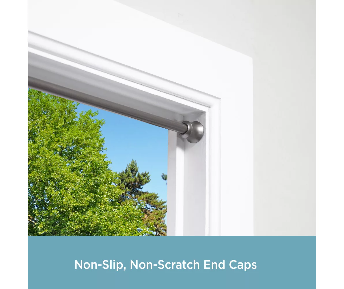 Graphite Twist & Fit No Tools Tension Window Curtain Rod, (28" - 48") 6 Graphite Twist & Fit No Tools Tension Window Curtain Rod, (28" - 48") - Image 6