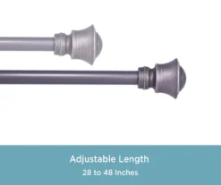 Italian Black Petite Cafe Decorative Window Curtain Rod, (28" - 48") 8 Italian Black Petite Cafe Decorative Window Curtain Rod, (28" - 48") -Cuisinart Store 810430285 4