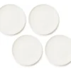 White Microwave Plastic Plates, 4-Pack