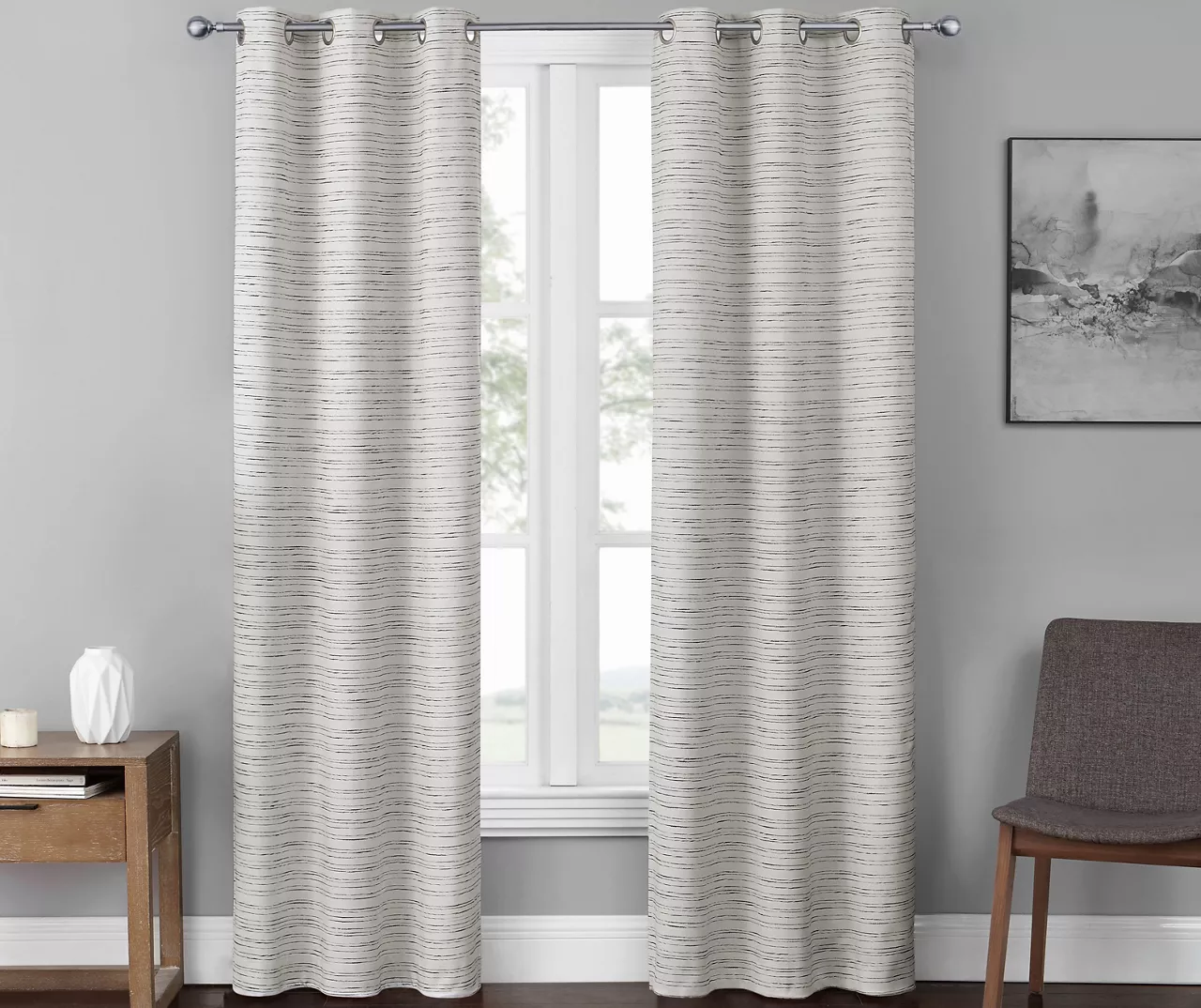 Eclipse River Blackout Grommet Curtain Panel Pair, (84") 4 Eclipse River Blackout Grommet Curtain Panel Pair, (84") - Image 4