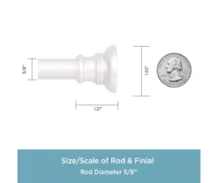 Brushed Nickel Nicholas Twist & Fit No Tools Tension Window Curtain Rod, (48" - 86") -Cuisinart Store 810453781 3