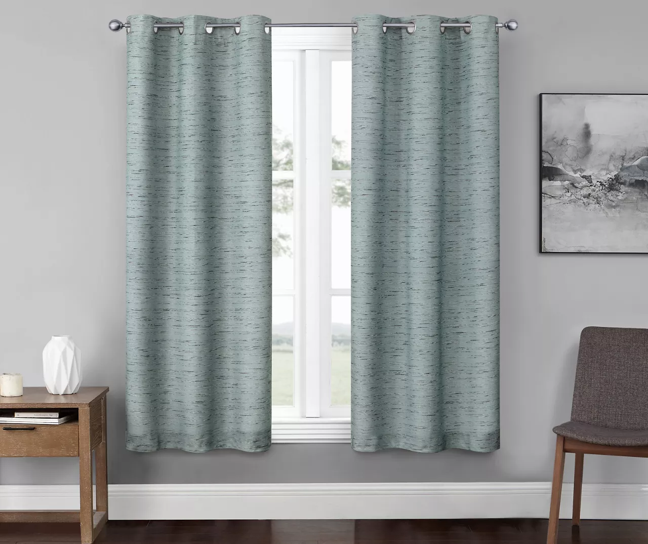 Spa Blackout Grommet Curtain Panel Pair, (63") 1 Spa Blackout Grommet Curtain Panel Pair, (63")