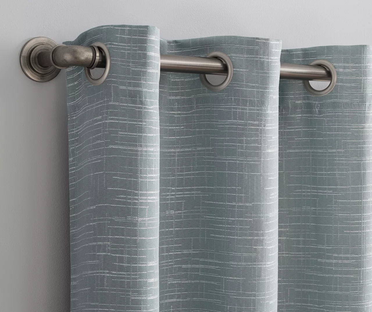 Taliyah Aqua Room-Darkening Grommet Curtain Panel, (84") 2 Taliyah Aqua Room-Darkening Grommet Curtain Panel, (84") - Image 2