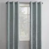 Taliyah Aqua Room-Darkening Grommet Curtain Panel, (84")