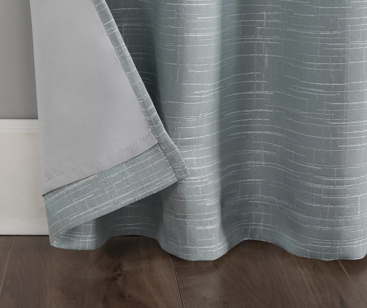 Taliyah Aqua Room-Darkening Grommet Curtain Panel, (84") 4 Taliyah Aqua Room-Darkening Grommet Curtain Panel, (84") - Image 4