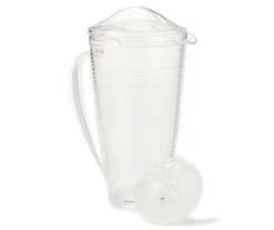 Clear Acrylic 2-Quart Pitcher With Lid & Flavor Infuser