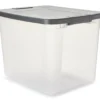 Gray 50-Quart Storage Shelf Tote