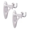 Brushed Nickel Fast Fit Adjustable Curtain Rod Brackets, 2-Pack