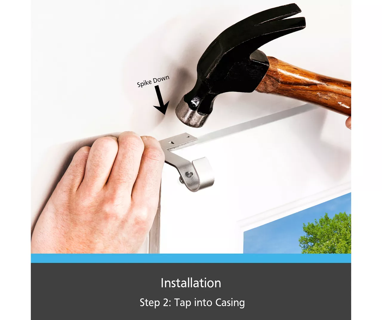 Brushed Nickel Fast Fit No Measure Curtain Rod Brackets, 2-Pack 5 Brushed Nickel Fast Fit No Measure Curtain Rod Brackets, 2-Pack - Image 5