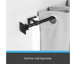 Matte Black Fast Fit No Measure Curtain Rod Brackets, 2-Pack 13 Matte Black Fast Fit No Measure Curtain Rod Brackets, 2-Pack -Cuisinart Store 810466057 7