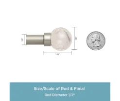 Caris Crackle Pewter Standard Decorative Window Curtain Rod, (48" - 86") -Cuisinart Store 810466068 3