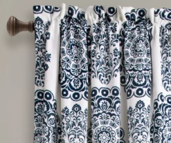 Evelyn Medallion Room-Darkening Rod Pocket Curtain Panel Pair -Cuisinart Store 810468105 1 1